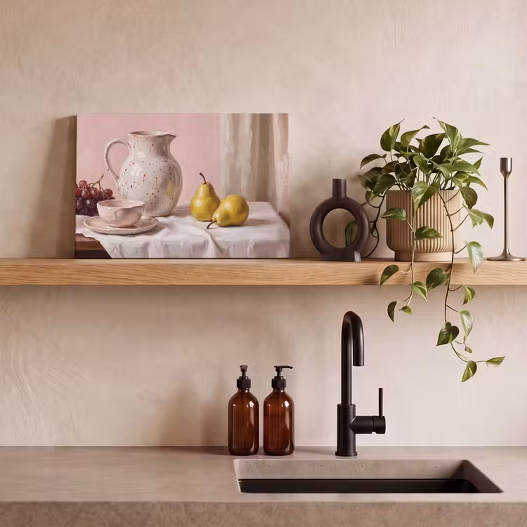 Canvas Print - Still Life - Fruit - Pink - Stilleven - Fruit - Roze canvas 2cm klein
