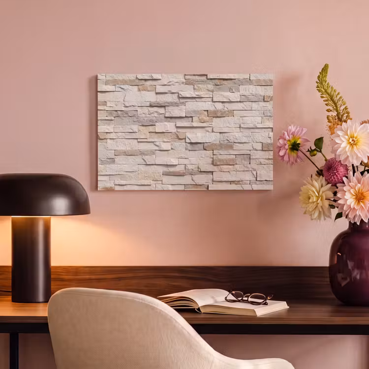 Steen - Muur - Textuur - Rustiek - Beige canvas 2cm klein -sfeer4
