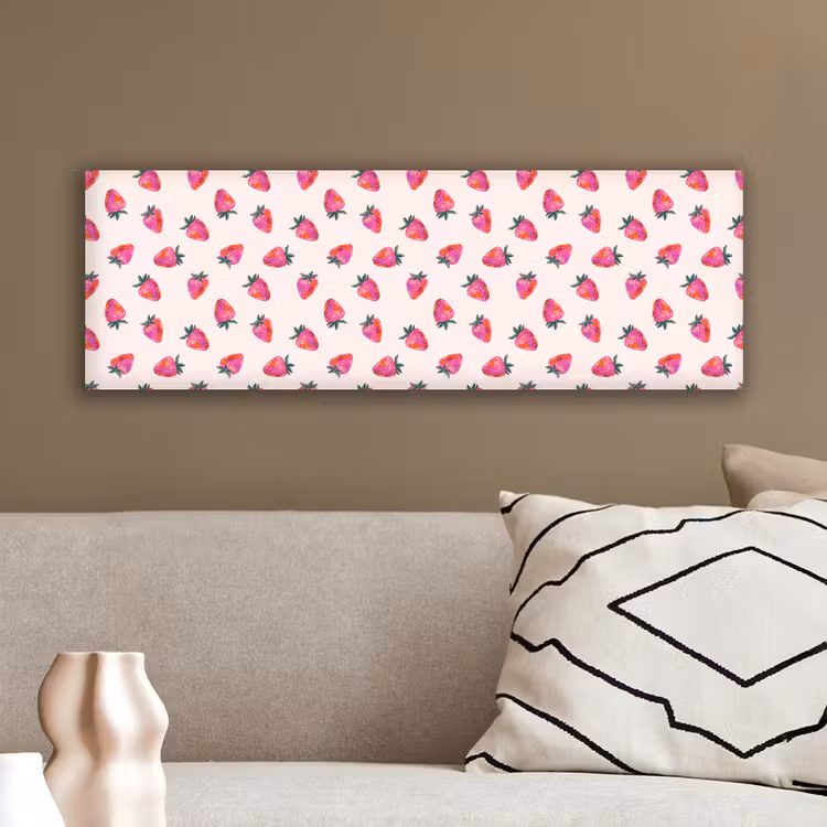 Aardbeien - Rood - Roze - Patroon canvas 2cm klein 828 -sfeer3
