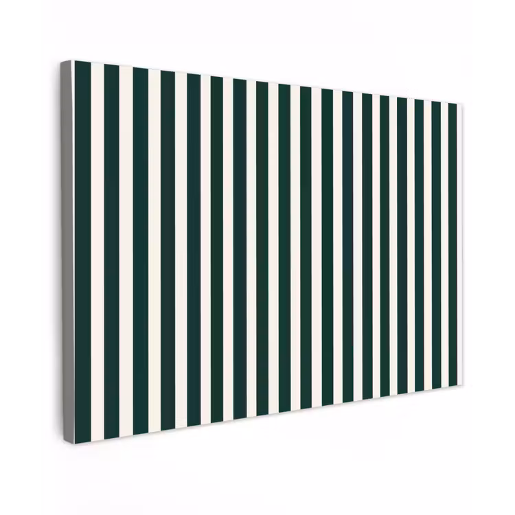 Strepen - Klassiek - Groen canvas 2cm klein 34 -z3d