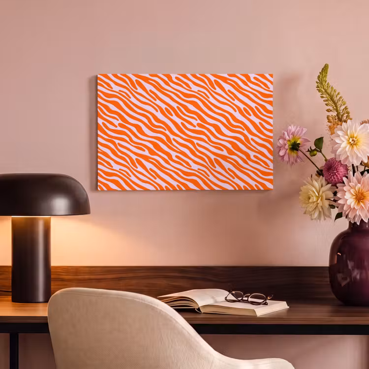 Strepen - Dynamisch - Oranje canvas 2cm klein 34 -sfeer4