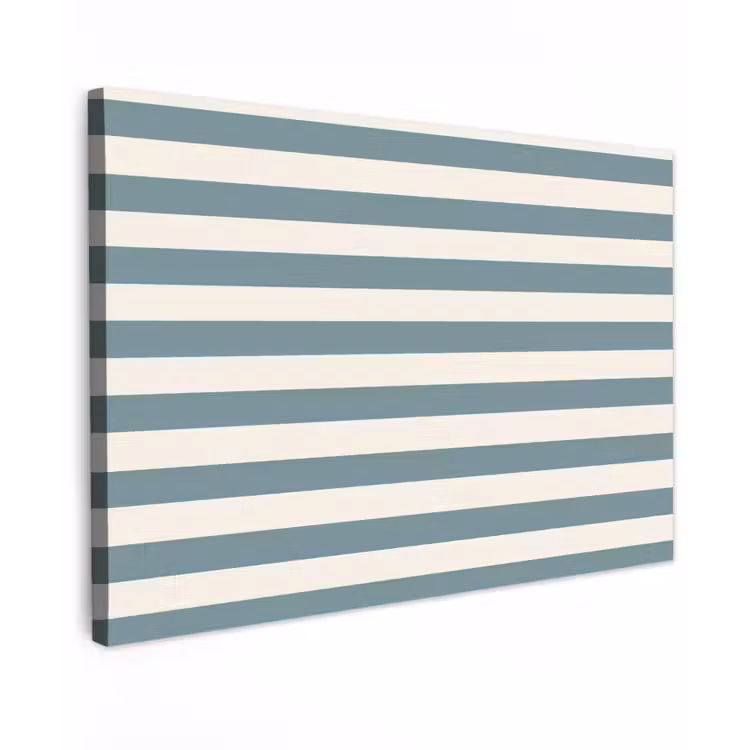 Strepen - Modern - Blauw canvas 2cm klein 34 -z3d