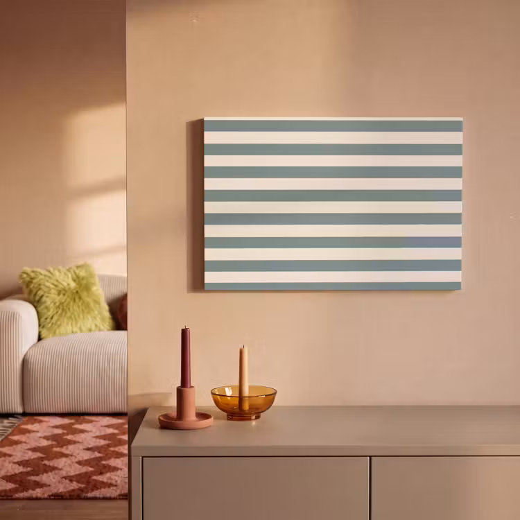Strepen - Modern - Blauw canvas 2cm klein 34 -sfeer1