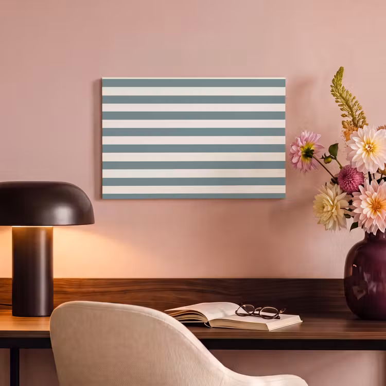 Strepen - Modern - Blauw canvas 2cm klein 34 -sfeer4