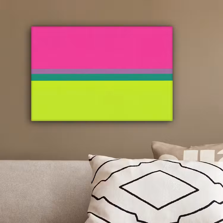 Strepen - Modern - Kleurrijk canvas 2cm klein -sfeer3