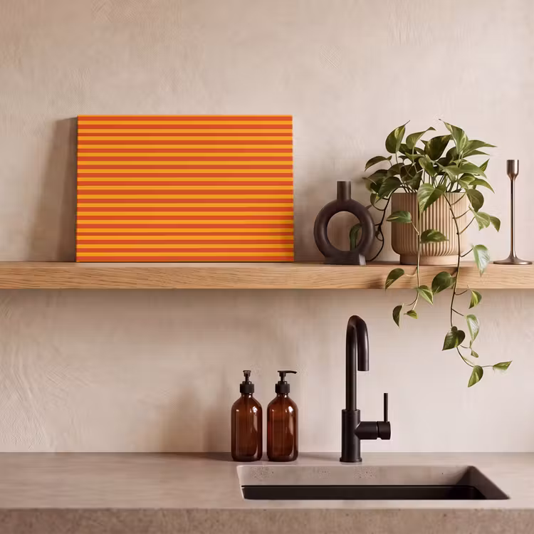 Strepen - Patroon - Oranje canvas 2cm klein 34 -sfeer3