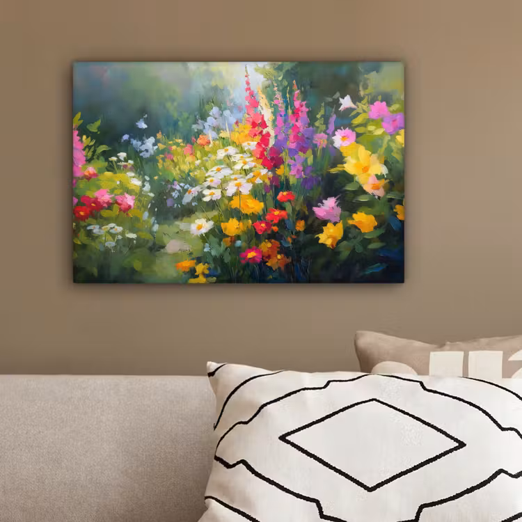 Zomertuin - Sfeervol - Bloemen canvas 2cm klein -sfeer3