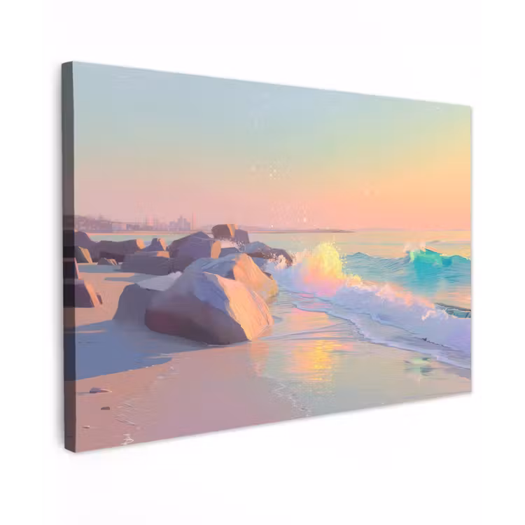 Zomerlicht - Strand - Fonkelende accenten canvas 2cm klein -z3d