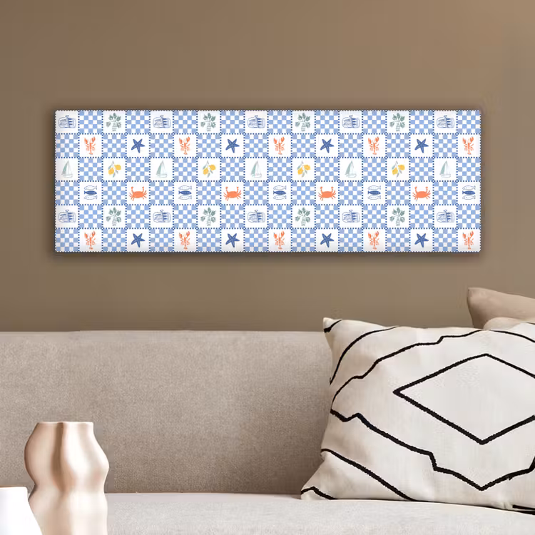 Zee - Sfeer- Mozaïek - Blauw canvas 2cm klein 828 -sfeer3