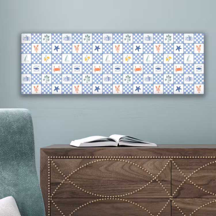 Zee - Sfeer- Mozaïek - Blauw canvas 2cm klein 828 -sfeer4
