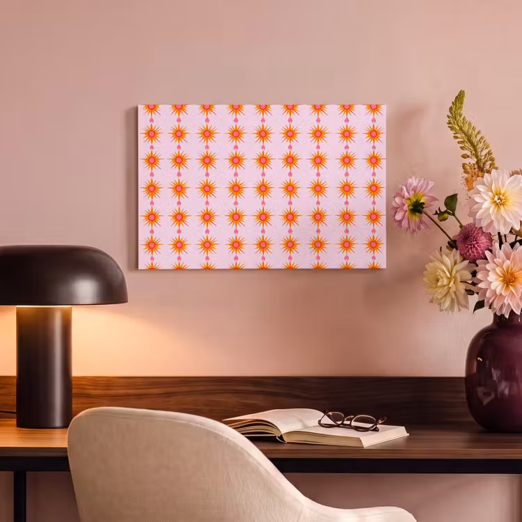Zon - Motief - Roze canvas 2cm klein 34 -sfeer4