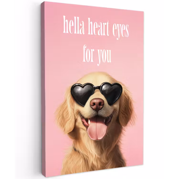 Zonnebril - Hartjes - Hond - Valentijn canvas 2cm klein -z3d