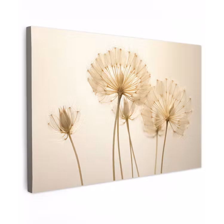 Zonlicht - Paardenbloem - Botanisch - Bloemen canvas 2cm klein -z3d