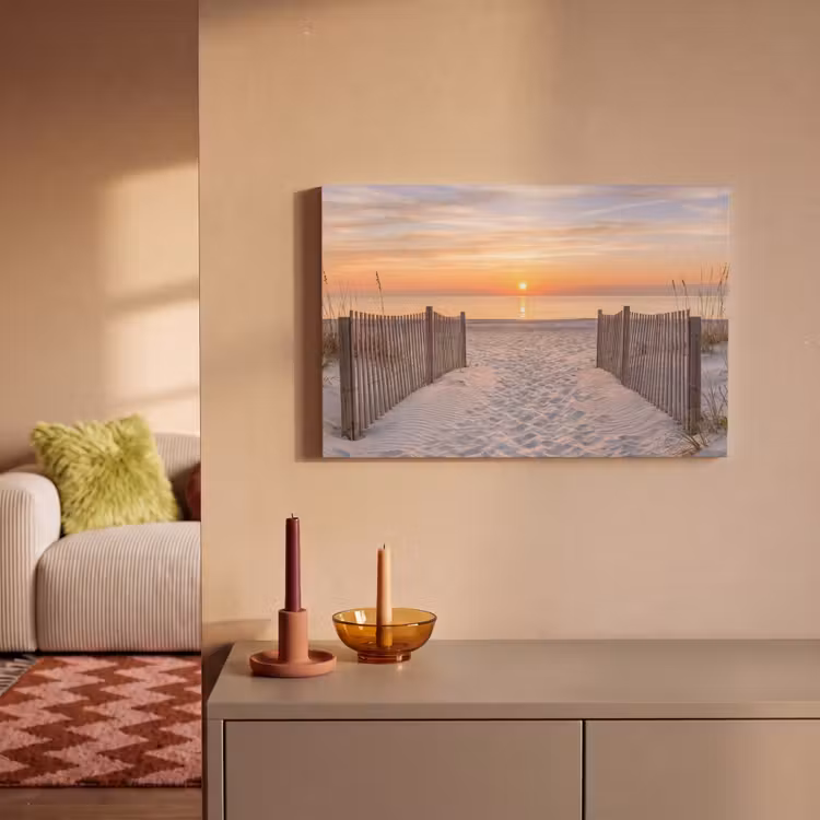Zonsondergang - Strand - Zand canvas 2cm klein -sfeer1