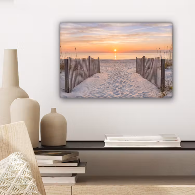 Zonsondergang - Strand - Zand canvas 2cm klein -sfeer6