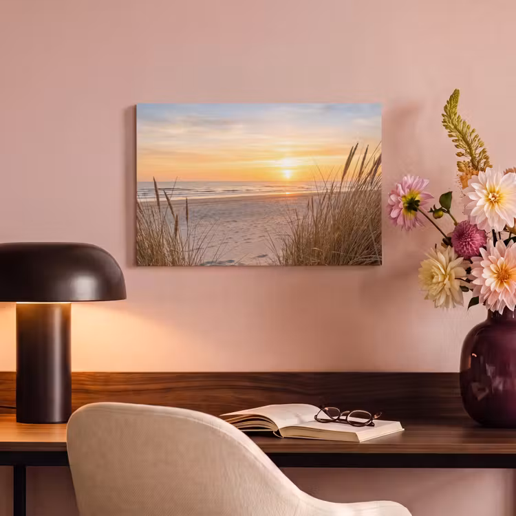 Zonsondergang - Duinen - Zee canvas 2cm klein -sfeer4