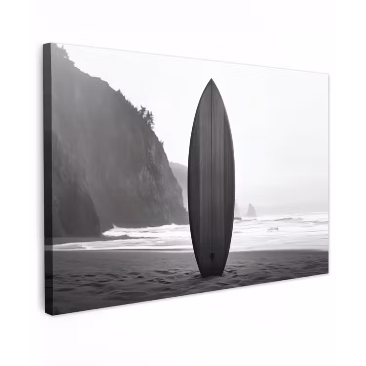 Surfplank - Zand - Zee canvas 2cm klein -z3d