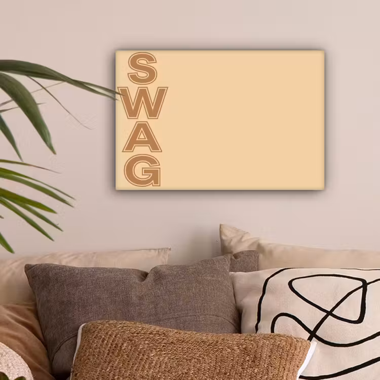 Swag - Bruin - Beige canvas 2cm klein -sfeer1