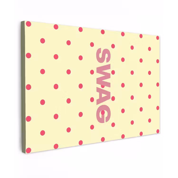 Swag - Roze - Stippen - Geel canvas 2cm klein -z3d