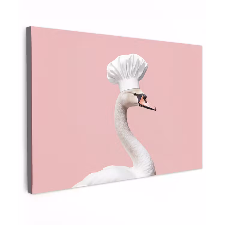 Zwaan - Koksmuts - Mooi - Klassiek canvas 2cm klein -z3d