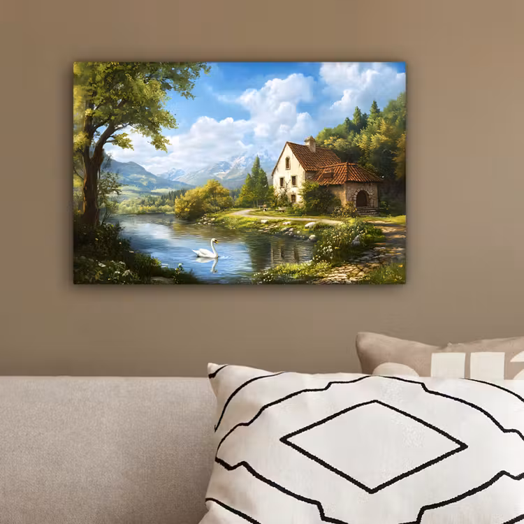 Zwaan - Bomen - Rust canvas 2cm klein -sfeer3