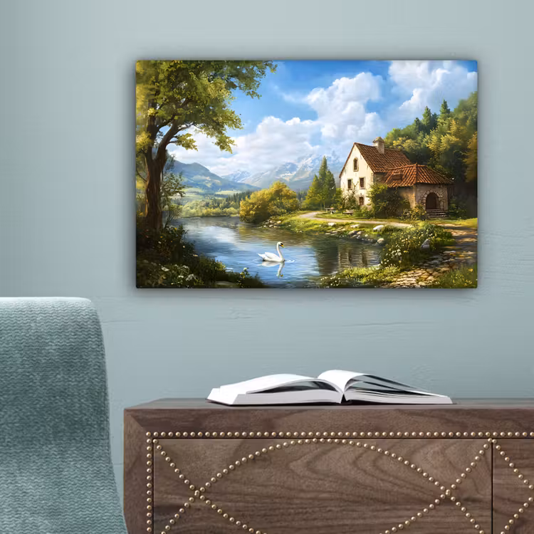 Zwaan - Bomen - Rust canvas 2cm klein -sfeer4
