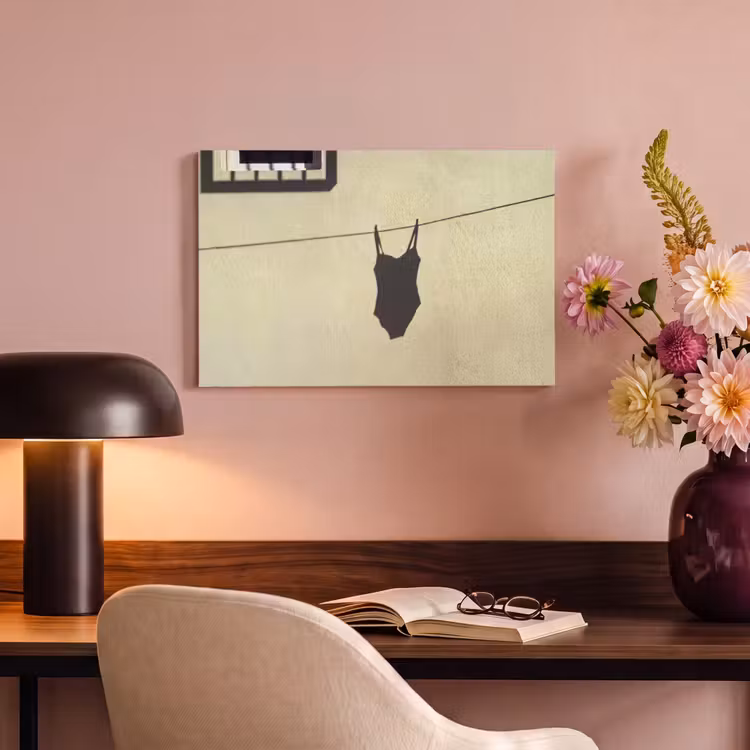 Badpak - Schaduw - Muur - Zomer - Minimalistisch canvas 2cm klein -sfeer4