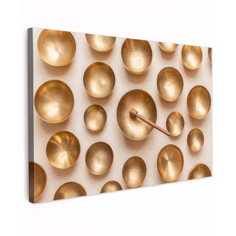 Symmetrisch - Goud - Brons - Balans canvas 2cm klein -z3d