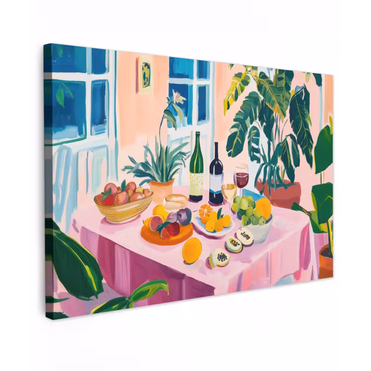 Tafel - Wijn - Fruit canvas 2cm klein -z3d