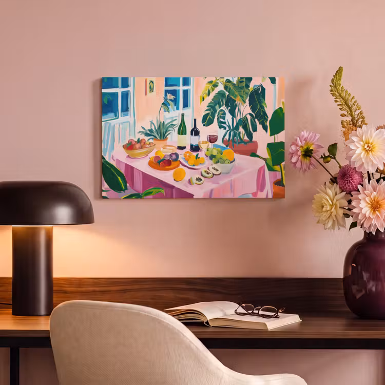 Tafel - Wijn - Fruit canvas 2cm klein -sfeer4