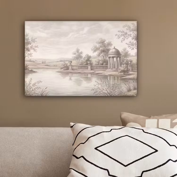 Terras - Water - Natuur - Landschap canvas 2cm klein -sfeer3