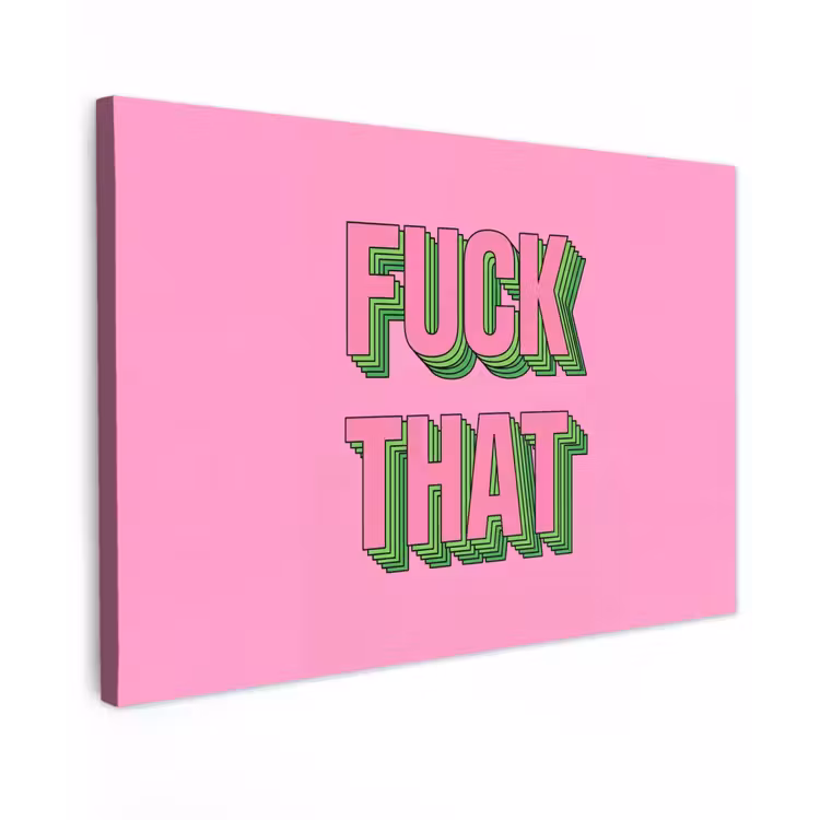 Tekst - Bold - Roze canvas 2cm klein -z3d