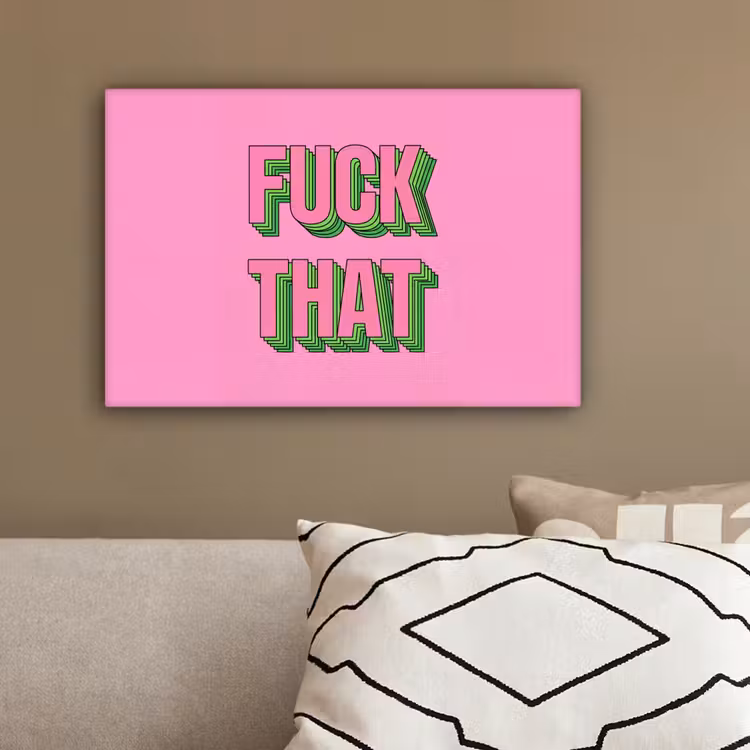 Tekst - Bold - Roze canvas 2cm klein -sfeer3