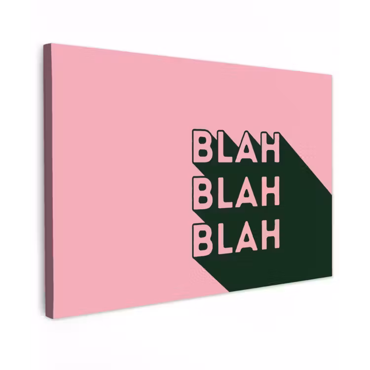 Tekst - Grafisch - Groen - Schaduw canvas 2cm klein -z3d