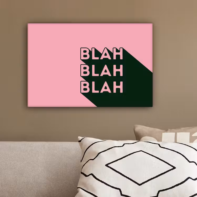Tekst - Grafisch - Groen - Schaduw canvas 2cm klein -sfeer3