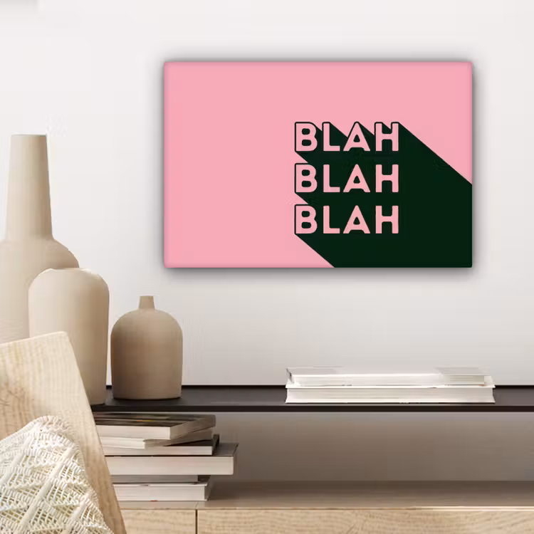 Tekst - Grafisch - Groen - Schaduw canvas 2cm klein -sfeer6
