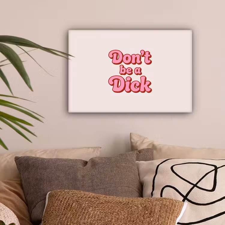 Tekst - Boodschap - Roze canvas 2cm klein -sfeer1