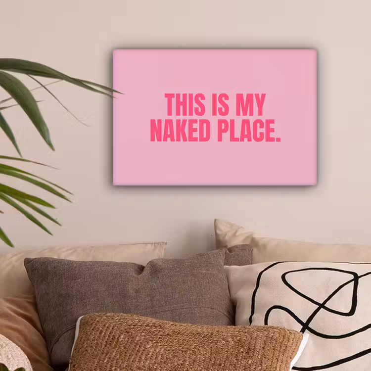 Tekst - Modern - Roze canvas 2cm klein -sfeer1