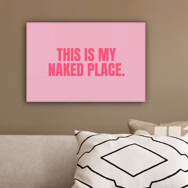 Tekst - Modern - Roze canvas 2cm klein -sfeer3