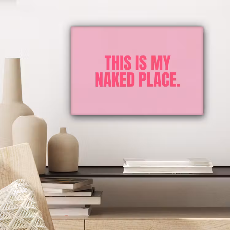 Tekst - Modern - Roze canvas 2cm klein -sfeer6