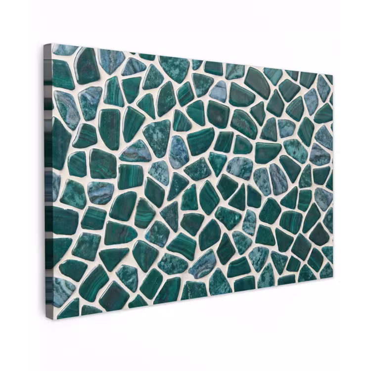 Textuur - Steen - Groen - Abstract - Patroon canvas 2cm klein -z3d
