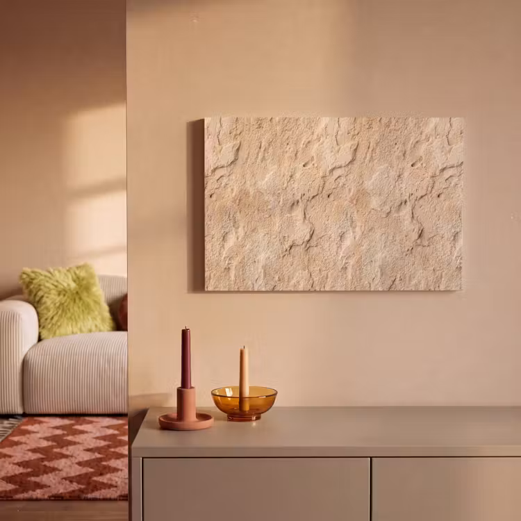 Textuur - Steen - Natuur - Beige canvas 2cm klein -sfeer1