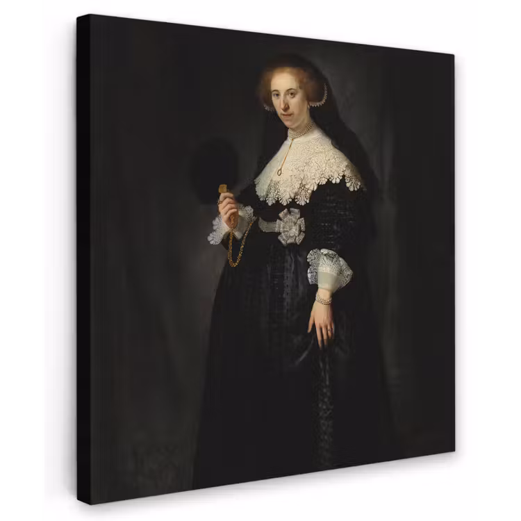 Het huwelijksportret van Oopjen Coppit - Rembrandt van Rijn canvas 2cm klein -z3d