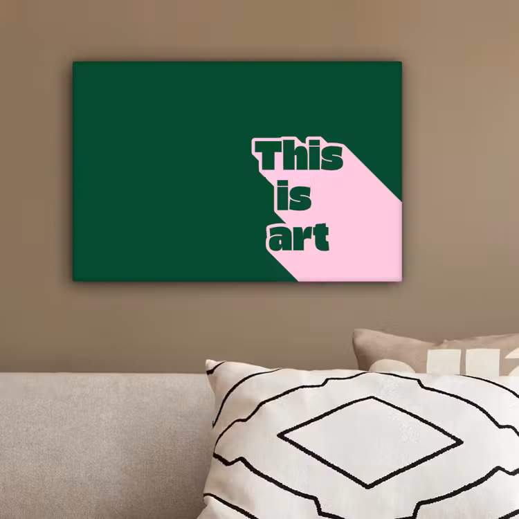 This is art - Schaduw - Roze canvas 2cm klein -sfeer3