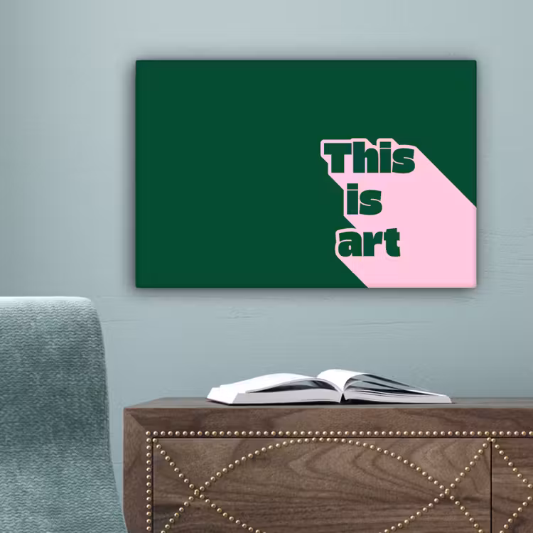 This is art - Schaduw - Roze canvas 2cm klein -sfeer4