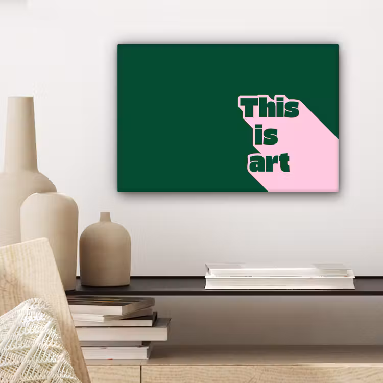 This is art - Schaduw - Roze canvas 2cm klein -sfeer6