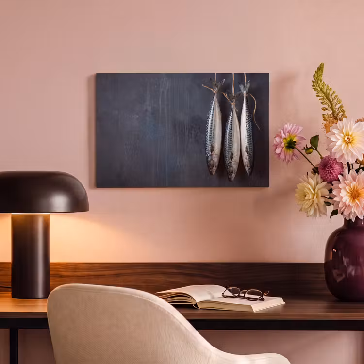 Canvas Print - Three Fish - Rope - Drie vissen - Touw canvas 2cm klein