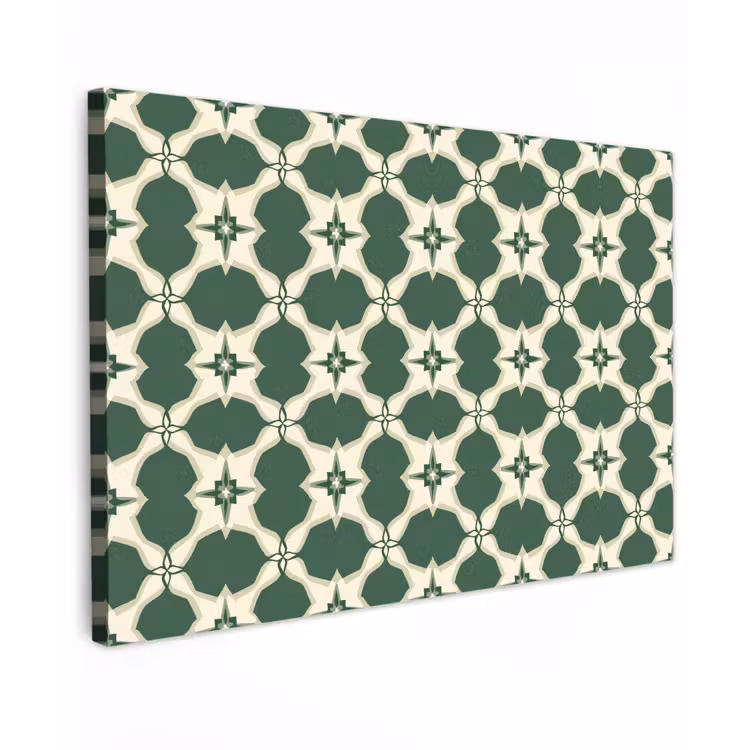 Tegel - Klassiek - Groen canvas 2cm klein 34 -z3d