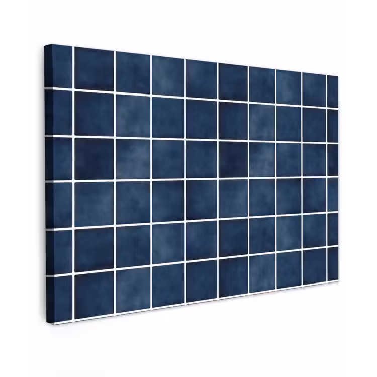 Tegel - Modern - Blauw canvas 2cm klein 34 -z3d