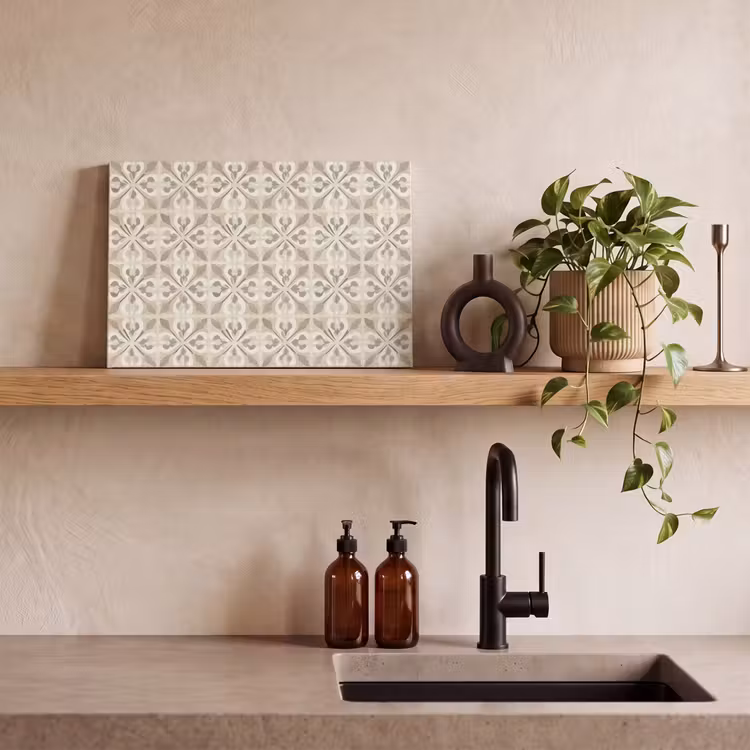 Tegel - Motief - Beige canvas 2cm klein 34 -sfeer3
